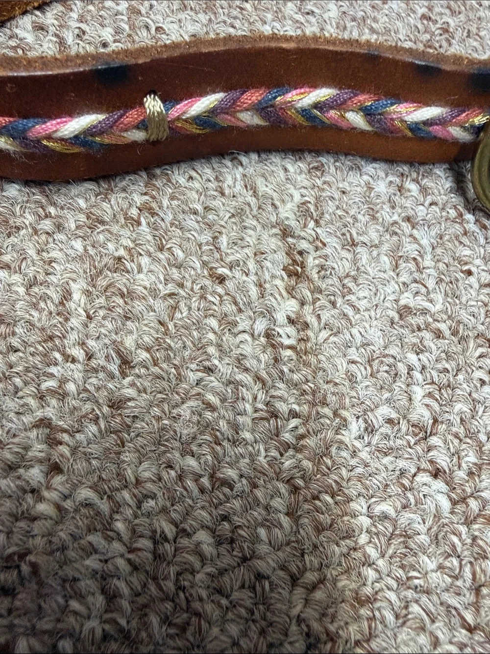 Abercrombie belt.  No tag.  Never worn.  Leather with stitching decor.